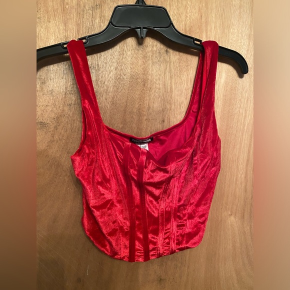 Fashionnova Valentine’s Day Wine and Dine velvet Corset Top - NWT - Picture 8 of 12